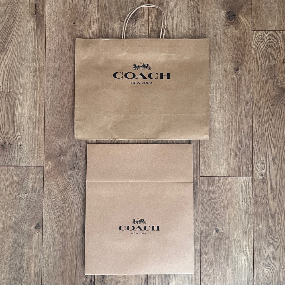 Coach Brown Gift Bag and Box Set